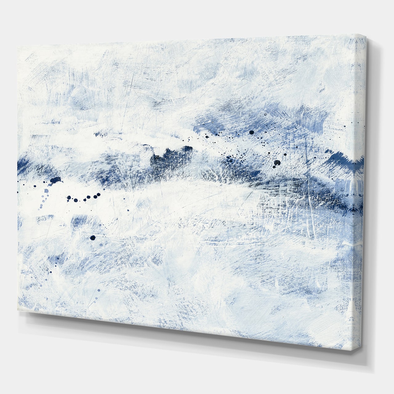 Designart - Blue Wipe Out - Traditional Canvas Art